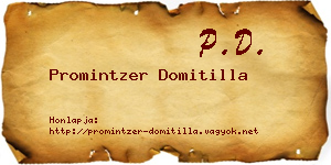 Promintzer Domitilla névjegykártya